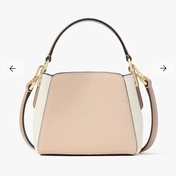 Kate Spade Chic Phoebe Mini Top Handle Crossbody Bag Purse NWT Beige Cream NEW - Picture 10 of 11